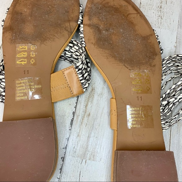 Madewell Tan Sandal with Braided Black and White Straps - Picture 10 of 11